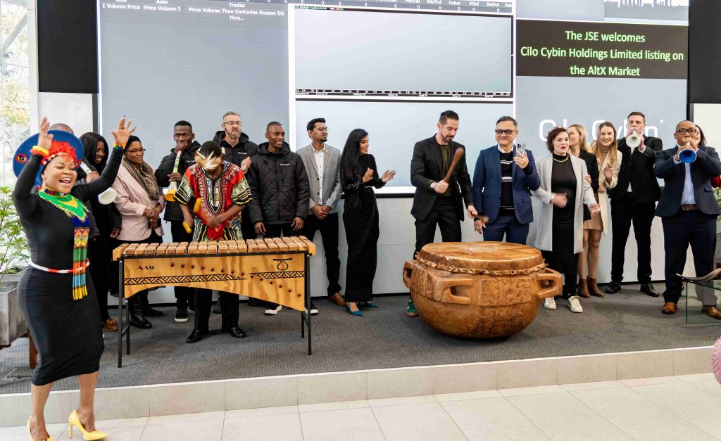 Cilo Cybin cannabis investment SPAC lists on Johannesburg Stock Exchange.