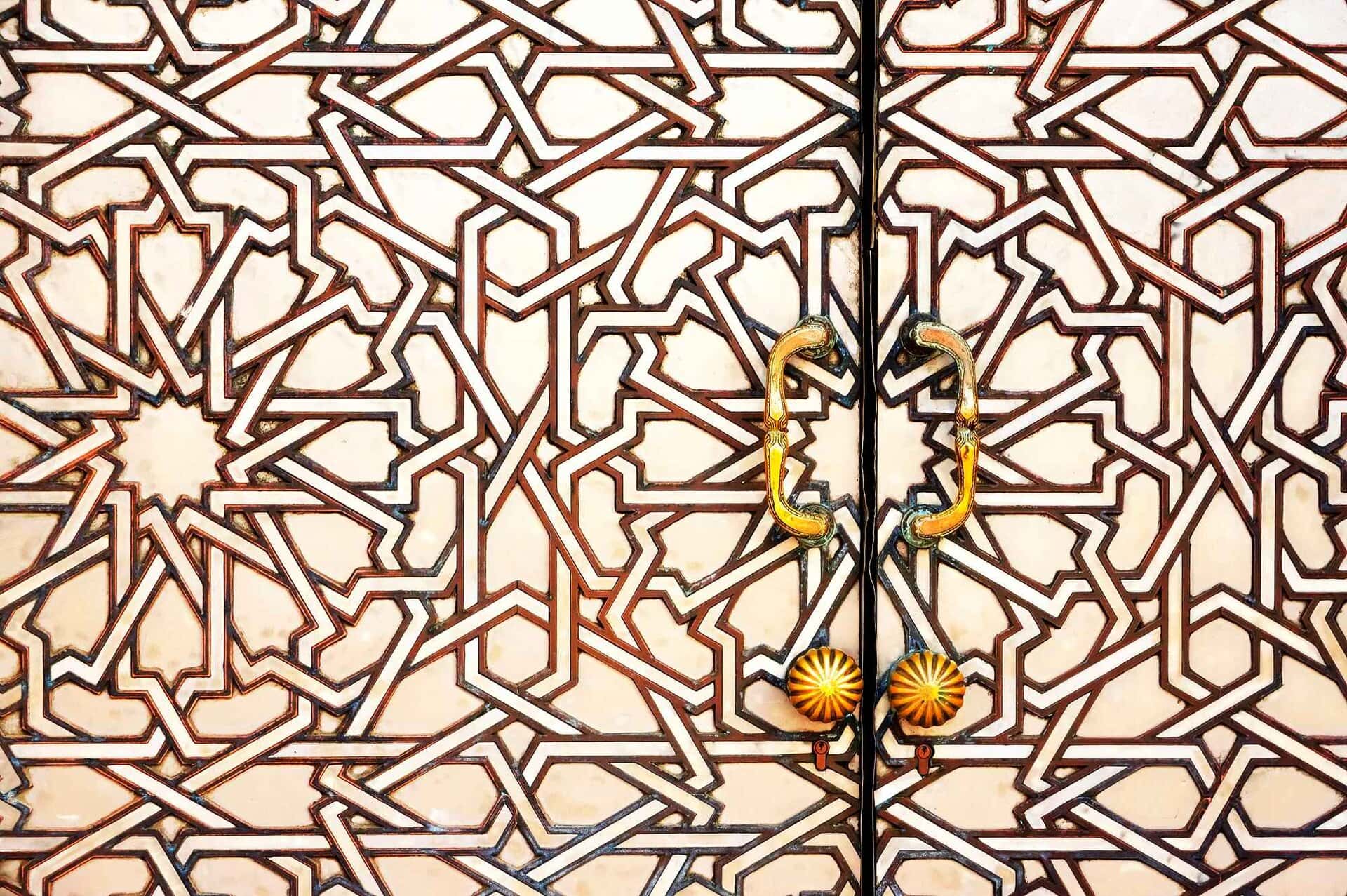 architectural designs on door of Hassan II mosque in Casablanca, illustrate new listings on Casablanca Stock Exchange
